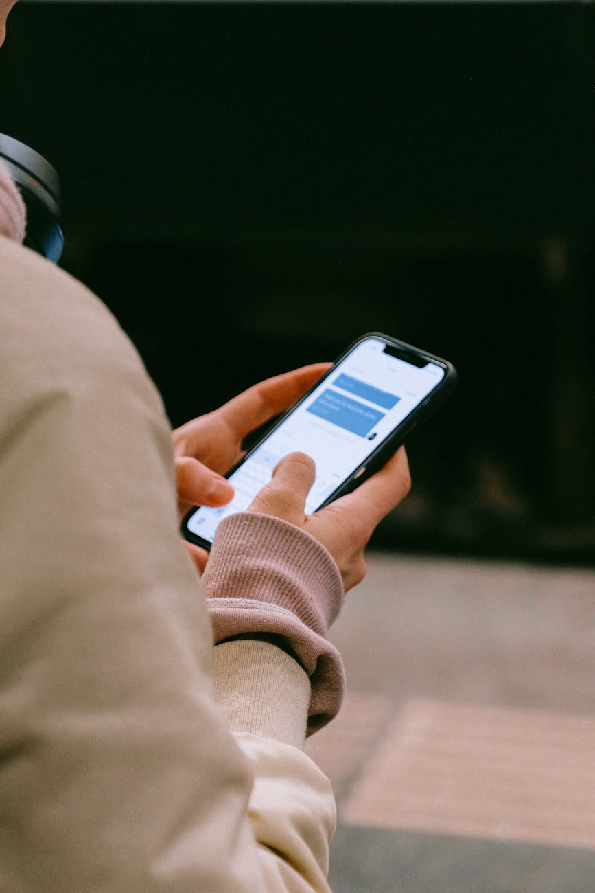 person holding smartphone